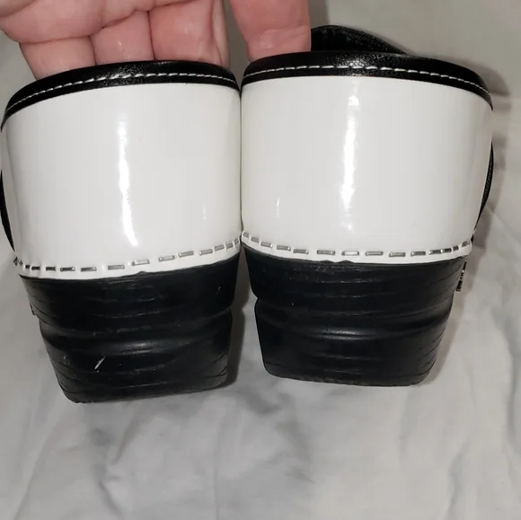 Koi Women's White and Black Clogs - Picture 7 of 12